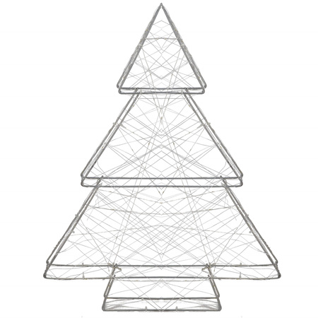 Dekoracja świąteczna 100 LED choinka metalowa 60 cm oświetlenie witraż