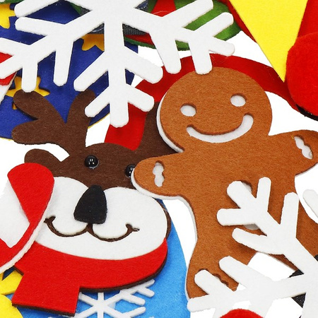 Choinka filcowa ozdoba świąteczna do ubierania na rzepy dla dzieci