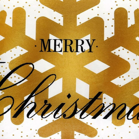 Poszewka dekoracyjna 40x40cm na poduszkę, jasiek ze złotą śnieżynką