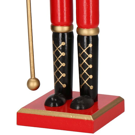 Dziadek do orzechów 50 cm drewniany żołnierzyk z cekinami, figurka świąteczna