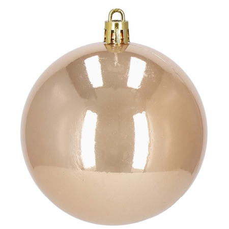 Bombki choinkowe 30 szt. ozdoby świąteczne zestaw 8cm czerwone, rose gold