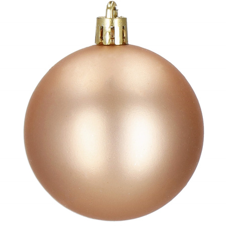 Bombki choinkowe 33 szt. ozdoby świąteczne zestaw z gwiazdą rose gold