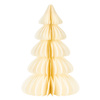 Papierowa choinka ozdoba 30 cm świąteczna dekoracja 3D z magnesem ecru