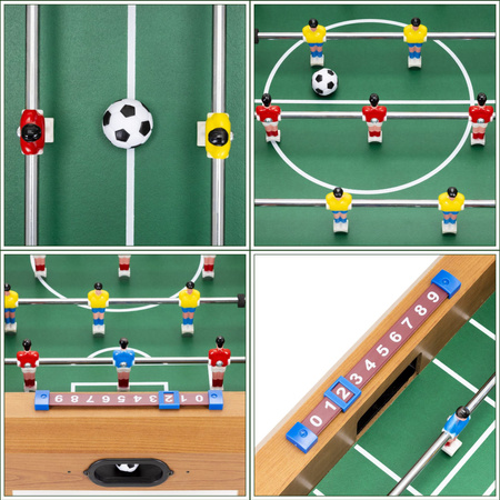 Piłkarzyki, drewniany stół do gry w piłkę nożną 69x35 cm gra dla dzieci