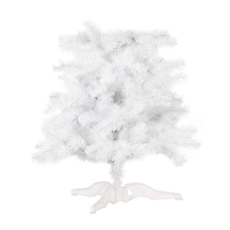 Choinka sztuczna 150 cm biała jodła jak żywa, nowoczesna, ze stojakiem