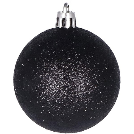 Bombki choinkowe 20 szt. ozdoby świąteczne zestaw 4cm czarny