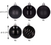 Bombki choinkowe 20 szt. ozdoby świąteczne zestaw 6cm czarny