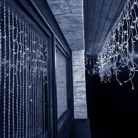 Kurtyna świetlna 200 led girlanda, lampki wewnętrzno-zewnętrzne sople zimny biały