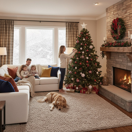 Choinka sztuczna jak żywa 220 cm sosna leśna Royal Trees premium drewniany stojak