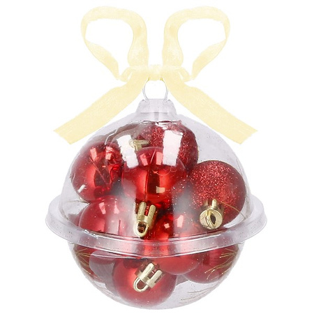 Bombki choinkowe 12 szt. ozdoby świąteczne zestaw 3 cm czerwonE