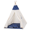 Namiot Tipi dla dzieci wigwam z poduszkami granatowy w gwiazdki