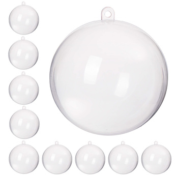 Bombki akrylowe 10cm kula plastikowa decoupage zestaw 10 szt.