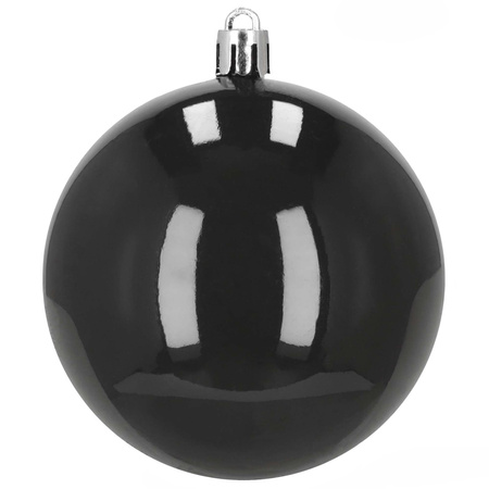 Bombki choinkowe, zestaw 9 szt. dekoracji do stroika 8,5 cm nietłukące, czarne