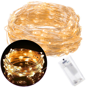 Lampki choinkowe 20 LED druciki mikro na baterie