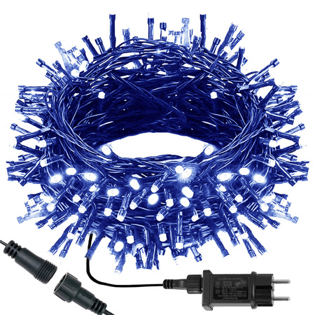 Lampki choinkowe 300 led niebieski 15m oświetlenie świąteczne IP44