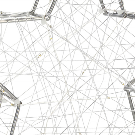 Dekoracja świąteczna 30 LED gwiazda metalowa 60 cm oświetlenie witraż