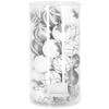 Bombki choinkowe 30 szt. srebrny 6 cm zestaw choinkowy