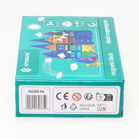 Klocki magnetyczne 3D komplet 48 szt. klocki konstrukcyjne dla dzieci, kolorowe