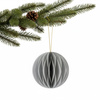 Bombki z papieru 6 szt. ozdoby choinkowe zawieszki świąteczne 8 cm rozkładane, szary
