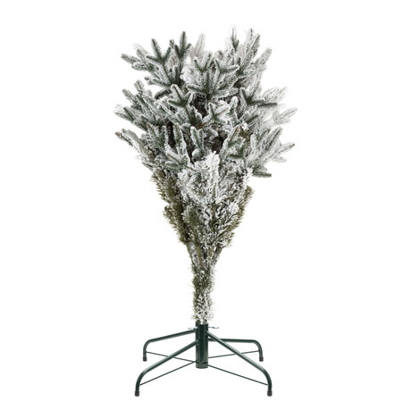 Sztuczna choinka jak żywa 180 cm świerk kaukaski ośnieżony nowoczesny, ze stojakiem
