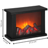 Kominek LED na baterie 27,5x19,5x12 cm dekoracyjna lampa z efektem płomienia, czarne