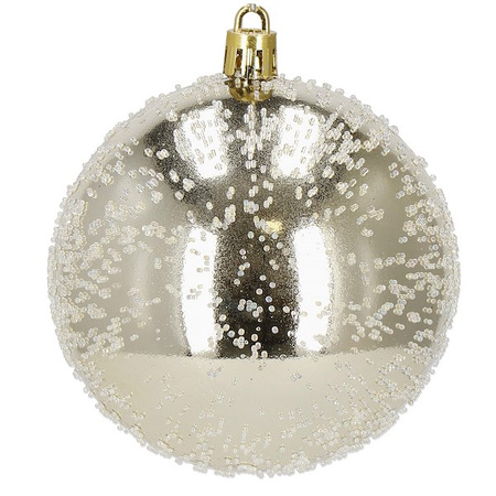 Bombki choinkowe 30 szt. ozdoby świąteczne zestaw 8 cm złote i czarne