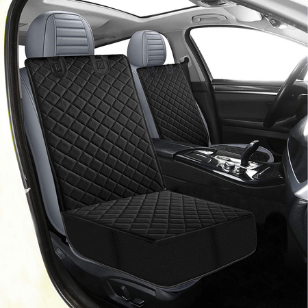 Mata na siedzenie samochodowe 102 x 50 cm czarny pokrowiec ochronny pikowany