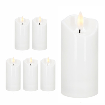 Świeczki elektryczne LED 6 szt. świeca na baterie 10 cm do stroików świątecznych