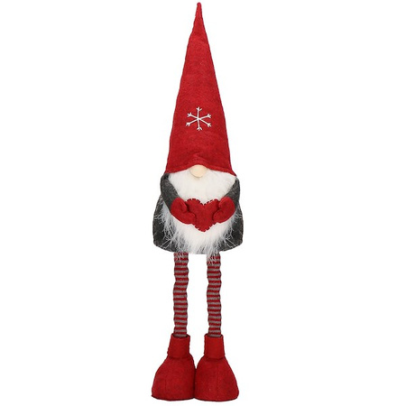 Skrzat 50-70 cm ozdoba świąteczna, krasnal świąteczny, gnom grafitowy na teleskopowych nóżkach