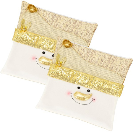 Poszewka na poduszkę 2 szt. 40x40 cm bałwan świąteczna