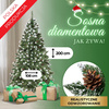 Choinka sztuczna 200 cm sosna diamentowa ośnieżona jak żywa
