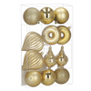 Bombki choinkowe zestaw 12 szt. ozdoby świąteczne do girland, stroików, nietłukące, złote