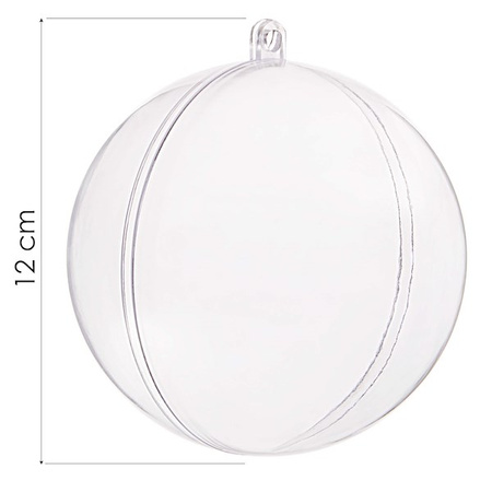 Bombka akrylowa 12cm kula plastikowa decoupage