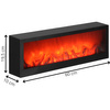 Kominek LED na baterie 60x10x19,5 cm dekoracyjna lampa z efektem płomienia, czarne