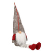 Skrzat 50cm ozdoba świąteczna, siedzący krasnal świąteczny, gnom szary