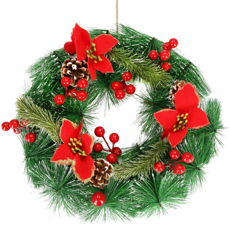 Wieniec świąteczny ozdoba na drzwi wianek 30 cm