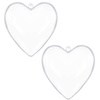 Bombki akrylowe 10cm serce plastikowe decoupage zestaw 2 szt.