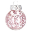 Bombki choinkowe przeźroczyste 24 szt. różowy 5cm zestaw choinkowy