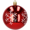 Bombki choinkowe 16 szt. czerwony 8 cm zestaw choinkowy
