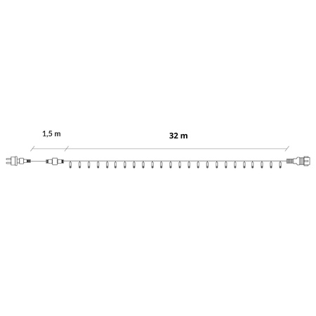 Lampki choinkowe 400 led biały zimny 33,5 m oświetlenie świąteczne IP44