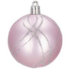 Bombki choinkowe 40 szt. ozdoby świąteczne różowe, białe