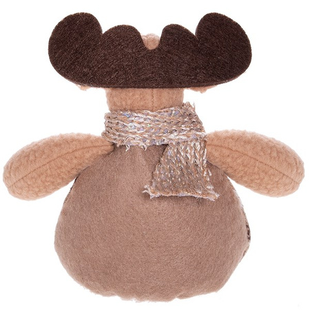 Renifer 16cm ozdoba świąteczna, krasnal świąteczny, gnom brązowy