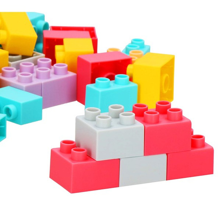 Klocki konstrukcyjne, miękkie dla dzieci 126 el. kreatywne, kolorowe