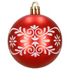 Czerwone bombki choinkowe 7 cm 12 szt. zestaw ozdoby świąteczne zdobione