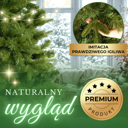Choinka sztuczna 220 cm jodła kaukaska choinka jak żywa