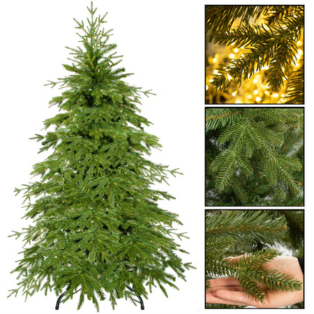 Choinka sztuczna 220 cm świerk naturalny PE choinka jak żywa
