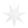 Gwiazda świąteczna papierowa zawieszka choinkowa biała