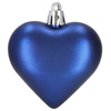 Bombki choinkowe 7 cm dekoracje świąteczne 8 szt. nietłukące serca, granatowe