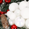 Bombki choinkowe 30 szt. ozdoby świąteczne biały