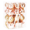 Bombki choinkowe rose gold 24 szt. różowy 6cm zestaw choinkowy